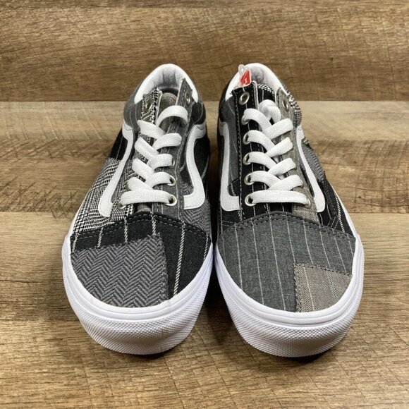 VANS Old Skool Patchwork Conference Call Suiting Gray Shoe Mens 5.5 Womens 7 NEW - Picture 3 of 10